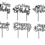 Toppers "Happy Brithday" 12 - Vector descarganle para corte CNC y grabado laser gratis | Stanser