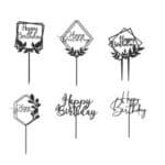 Toppers "Happy Birthday" 13 - Vector descarganle para corte CNC y grabado laser gratis | Stanser