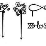 Toppers "Love" 2 - Vector descarganle para corte CNC y grabado laser gratis | Stanser