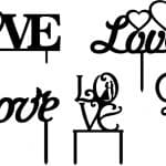 Toppers "Love" 4 - Vector descarganle para corte CNC y grabado laser gratis | Stanser