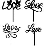 Toppers "Love" 6 - Vector descarganle para corte CNC y grabado laser gratis | Stanser