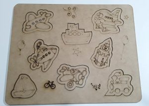 Juego infantil de transportes