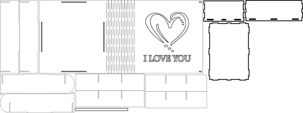 Caja «Libro» — vector para corte CNC