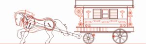 Carreta con caballo dinámica
