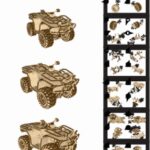 Cuatrimoto - Vector descarganle para corte CNC y grabado laser gratis | Stanser