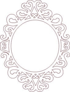 Espejo oval de pared