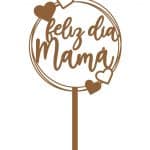 Cake topper redondo para mamá - Vector SVG DXF para Laser CO2 - Descargable gratis | Stanser
