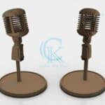 Micrófono de base - Vector SVG DXF para CNC Router y Laser CO2 - Descargable gratis | Stanser