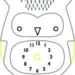 Reloj infantil "Búho" - Vector SVG DXF para Laser CO2 - Descargable gratis | Stanser