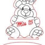 Conejo "Mis 15" - Vector SVG DXF para CNC Router y Laser CO2 - Descargable gratis | Stanser