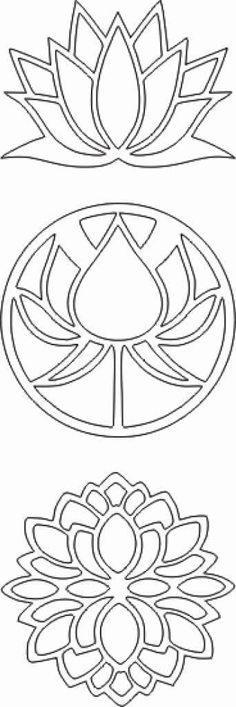 Trío de mandalas — vector para corte CNC