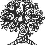 Árbol con raíces - Vector descarganle para corte CNC y grabado laser gratis | Stanser