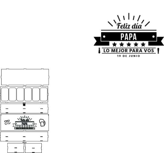 Caja para 6 latas de cerveza