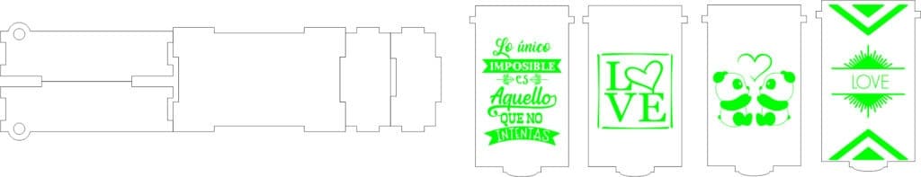 Cajas «Amor» — vector para corte CNC