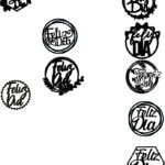 Letreros "Feliz día" - Vector descarganle para corte CNC y grabado laser gratis | Stanser