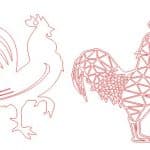 Gallos - Vector descarganle para corte CNC y grabado laser gratis | Stanser