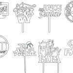 8 Cake toppers para papá - Vector descarganle para corte CNC y grabado laser gratis | Stanser