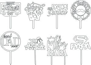 8 Cake toppers para papá