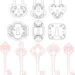 Candados y llaves - Vector SVG DXF para CNC Router y Laser CO2 - Descargable gratis | Stanser