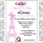 Invitación "Torre Eiffel" - Vector descarganle para corte CNC y grabado laser gratis | Stanser