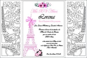 Invitación «Torre Eiffel»