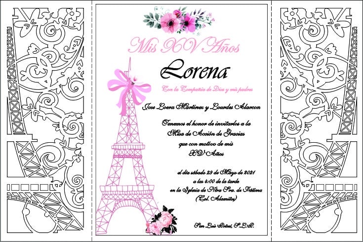 Invitación «Torre Eiffel»