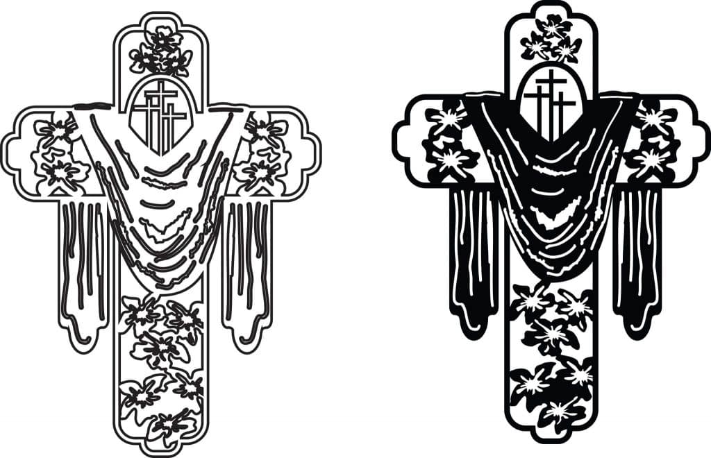 Cruces con manto — vector para corte CNC