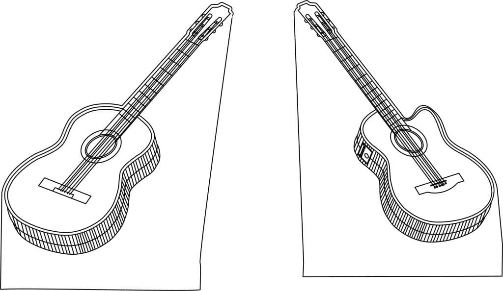 Lámpara de acrílico «Guitarra» — vector para corte CNC