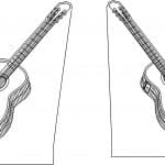 Lámpara de acrílico "Guitarra" - Vector SVG DXF para Laser CO2 - Descargable gratis | Stanser