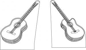 Lámpara de acrílico «Guitarra»