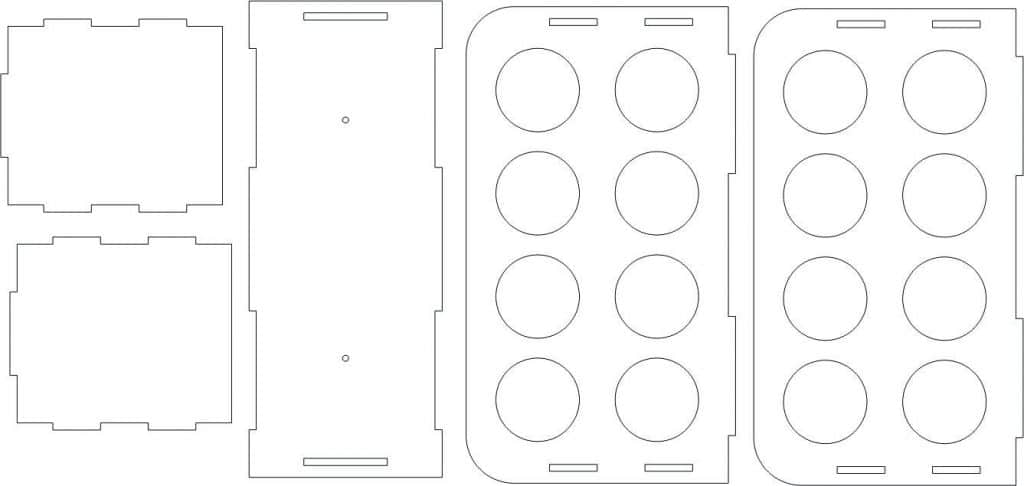 Organizador para vinil — vector para corte CNC
