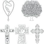 Decoraciones religiosas 4 - Vector SVG DXF para CNC Router y Laser CO2 - Descargable gratis | Stanser