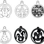 Esferas clásicas navideñas - Vector descarganle para corte CNC y grabado laser gratis | Stanser