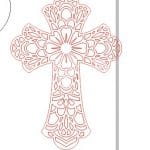 Cruz de flor - Vector SVG DXF para CNC Router y Laser CO2 - Descargable gratis | Stanser