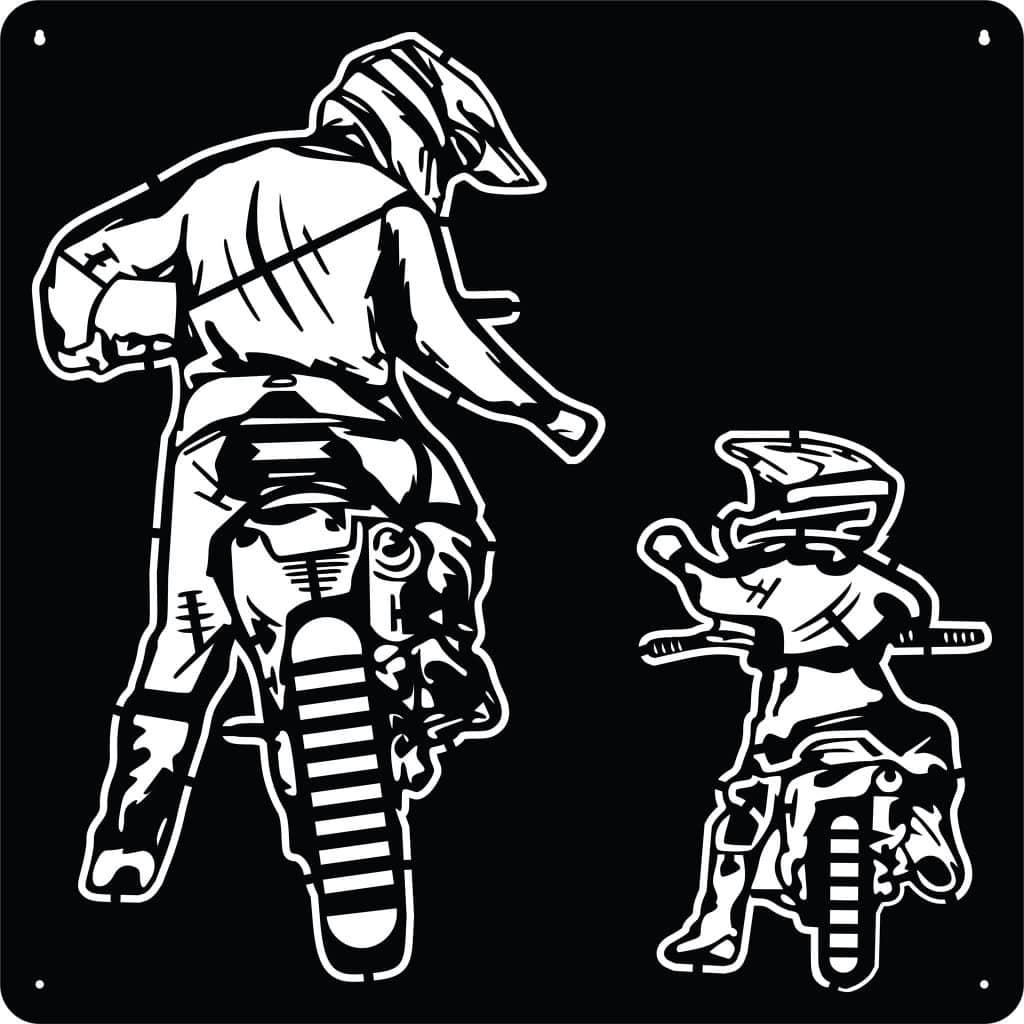 Cuadro «Padre e Hijo» — vector para corte CNC
