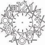Reloj de pared "Número grandes" - Vector SVG DXF para Laser CO2 - Descargable gratis | Stanser