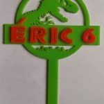 Caketopper de dinosaurio - Vector descarganle para corte CNC y grabado laser gratis | Stanser
