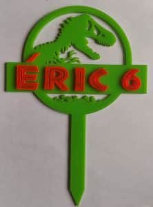 Caketopper de dinosaurio