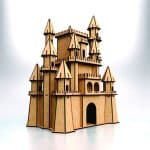Castillo 3D - Vector descarganle para corte CNC y grabado laser gratis | Stanser