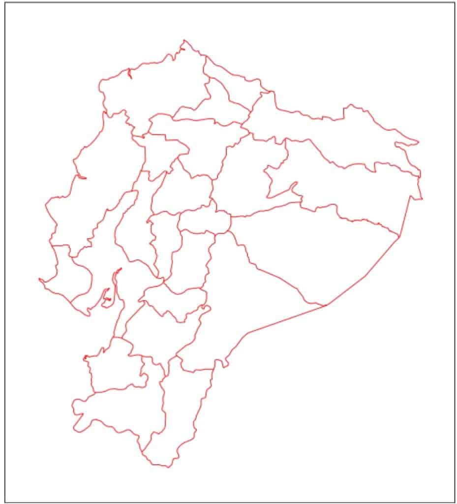 Mapa de Ecuador — vector para corte CNC