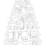 Nacimiento en pino navideño - Vector descarganle para corte CNC y grabado laser gratis | Stanser