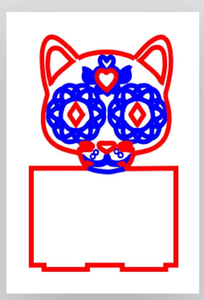 Portavela Gato — vector para corte CNC