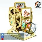 Portaretratos "Rueda de la fortuna" - Vector descarganle para corte CNC y grabado laser gratis | Stanser
