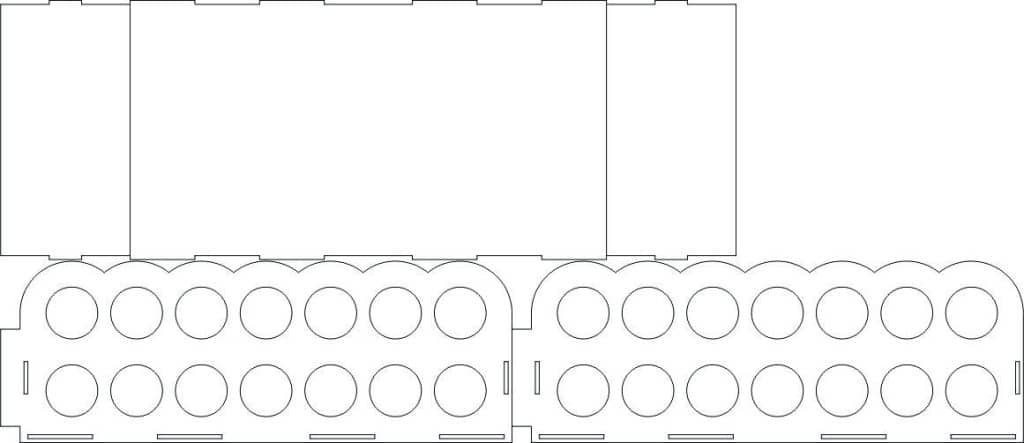 Rack para 14 viniles — vector para corte CNC