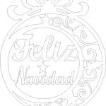 Esfera "Feliz Navidad" - Vector descarganle para corte CNC y grabado laser gratis | Stanser