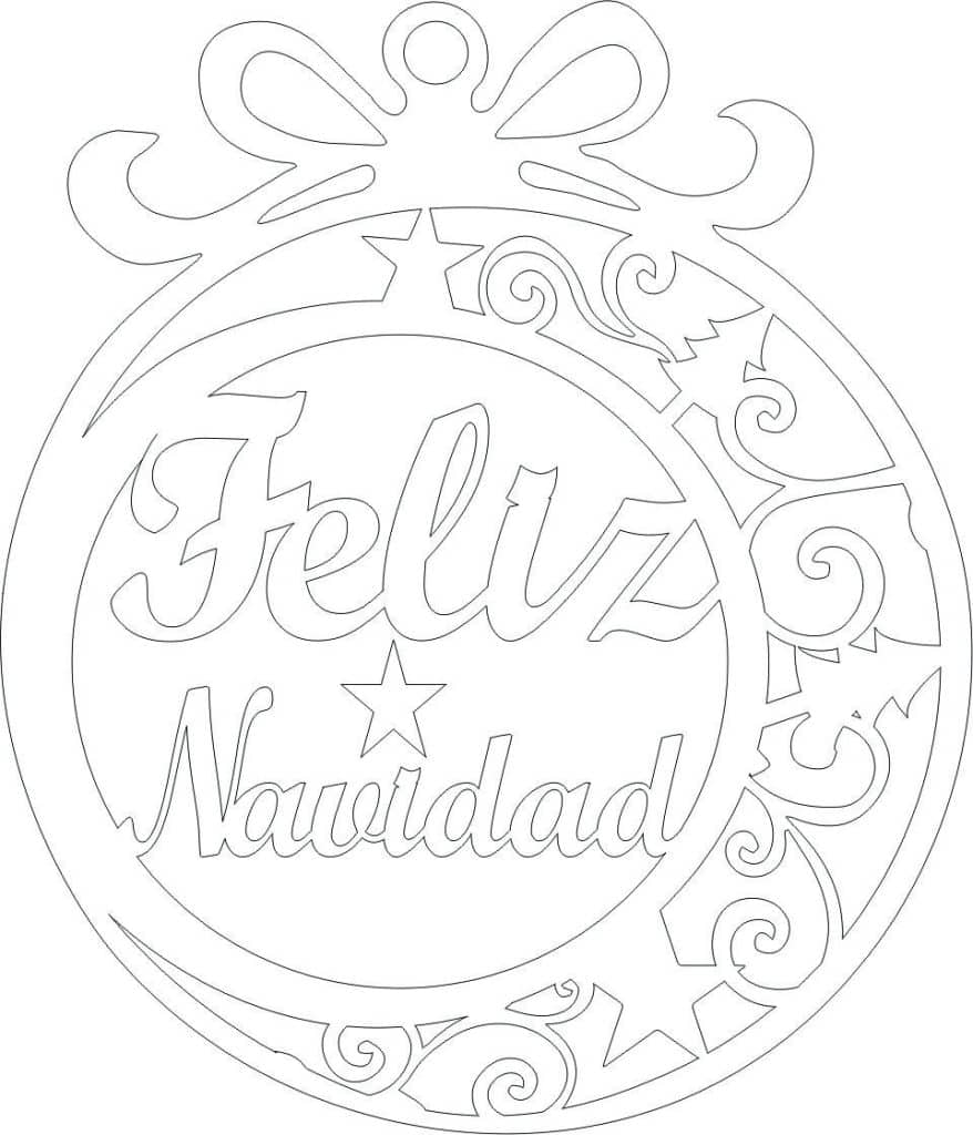 Esfera «Feliz Navidad» — vector para corte CNC