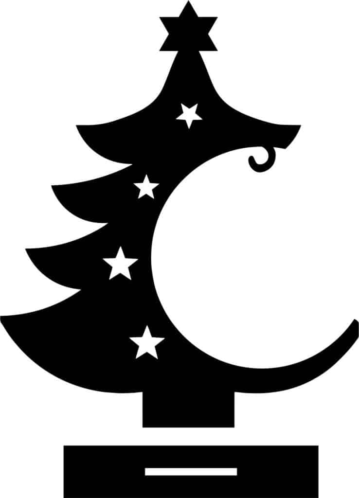 Adorno «Pino para esfera» — vector para corte CNC
