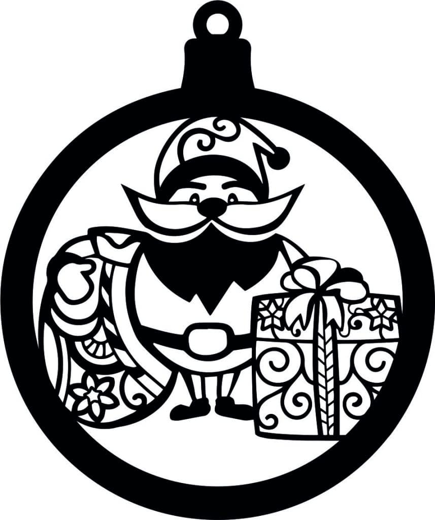 Esfera de Navidad 8 — vector para corte CNC