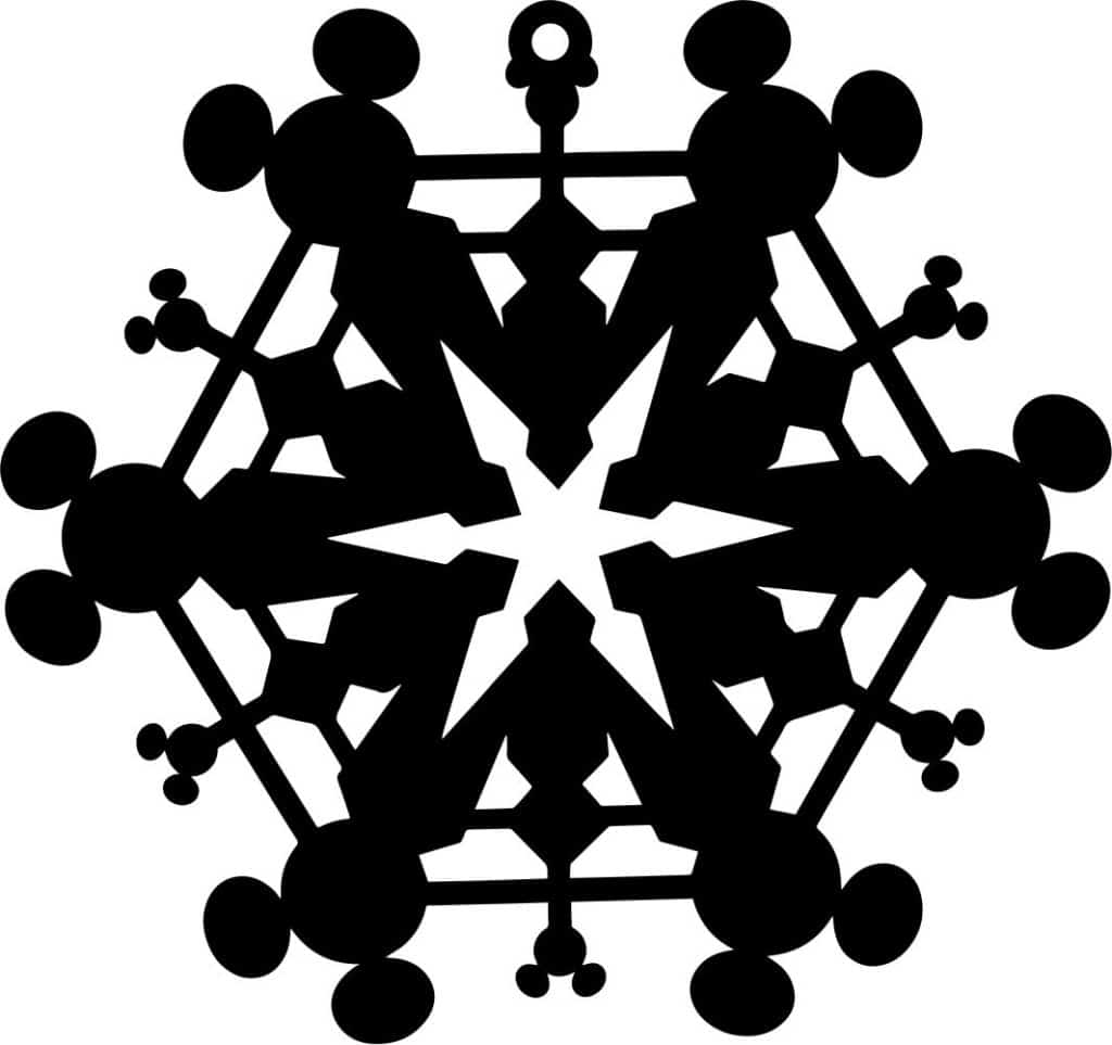 Adorno colgante de copo — vector para corte CNC