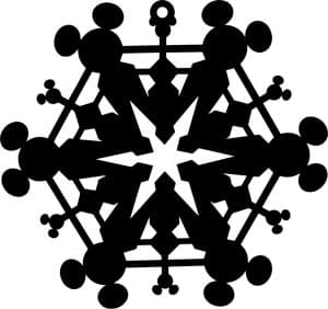 Adorno colgante de copo